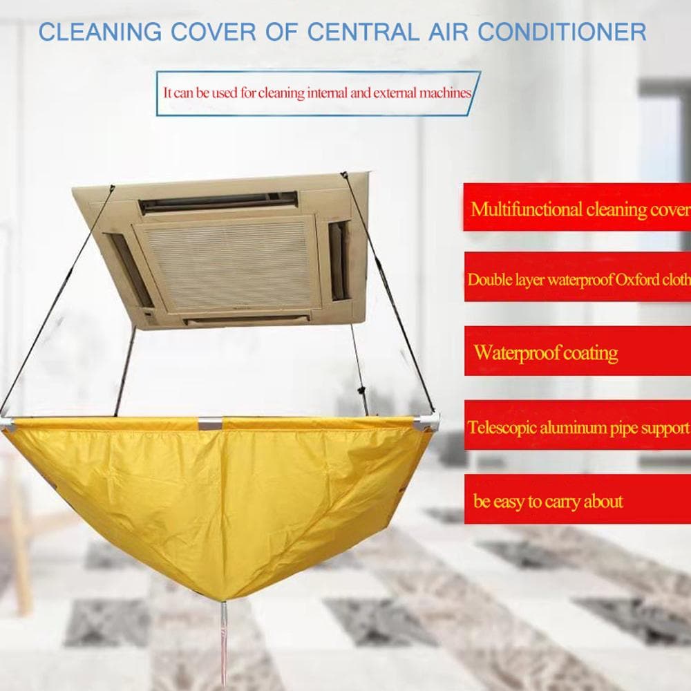 Air-conditioner Cleaning Cover Air Conditioner Cleaning Waterproof Bag Household Wall-mounted yellow