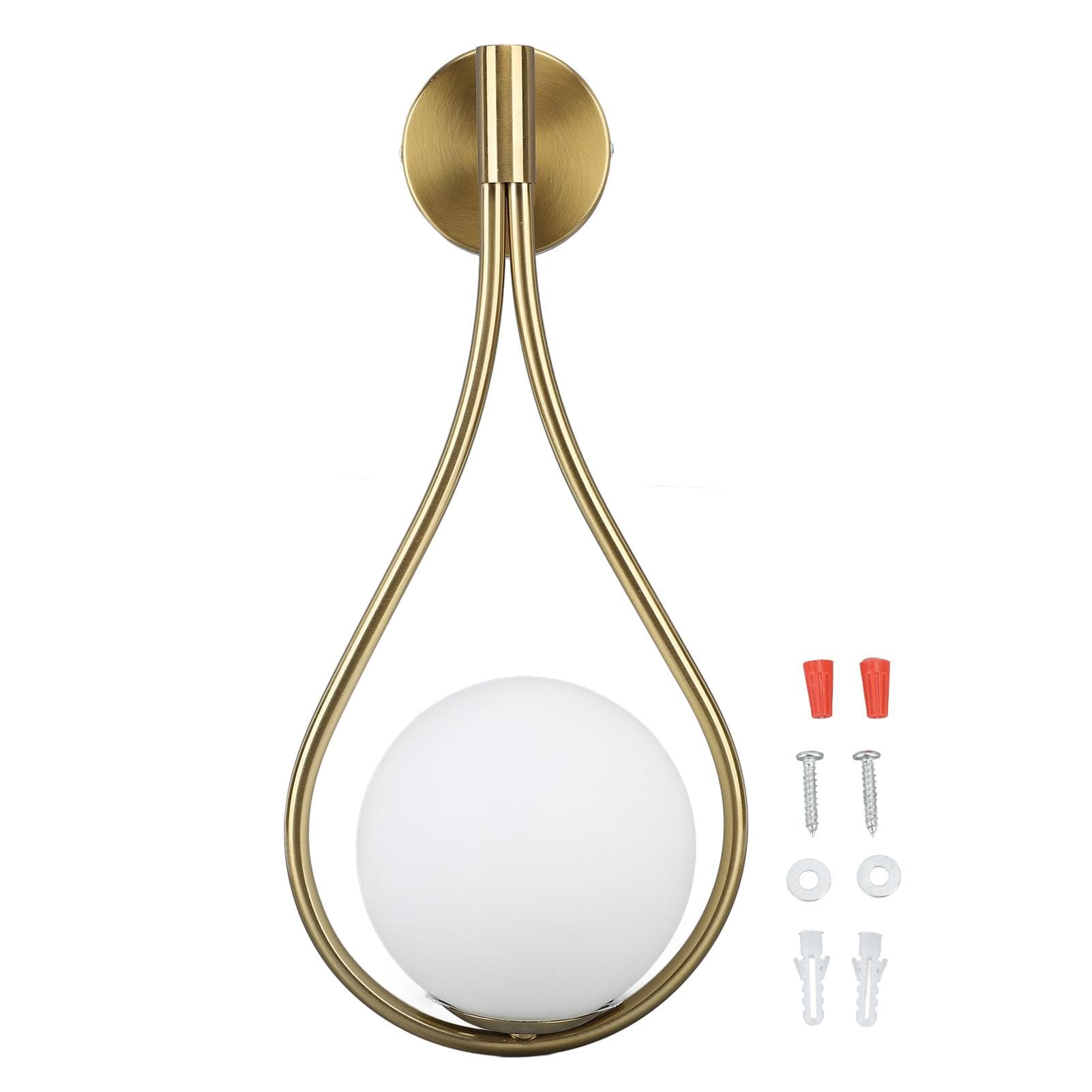 Water Drop Wall Light LED Globe Wall Sconce Golden Indoor Decor Lamp for Living Room Bedroom Aisle
