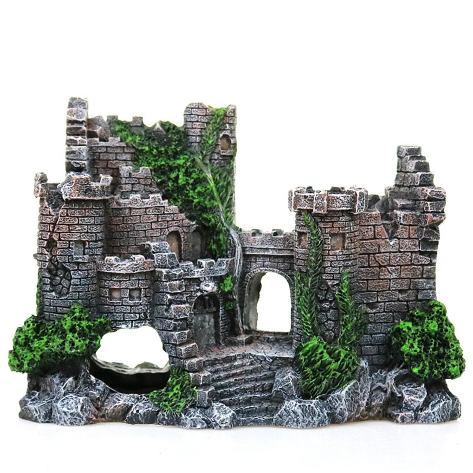 Resin Aquarium Ancient Castle Decoration Aquarium Tank Cavern Architecture Decoration Layout and