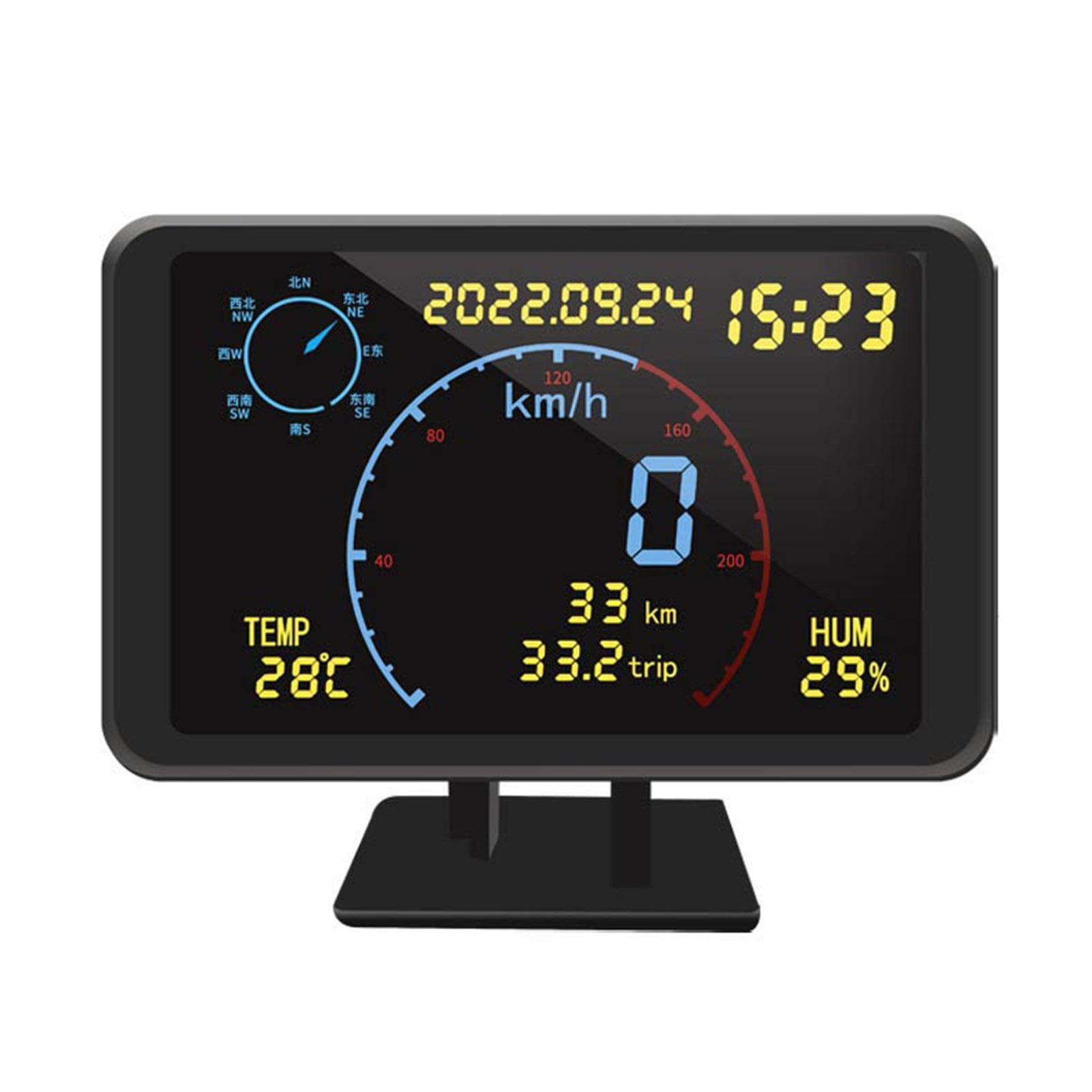 Digital GPS Speedometer Odometer  4.7 inch LCD Display HUD Display with Over Speeding Alarm  for black