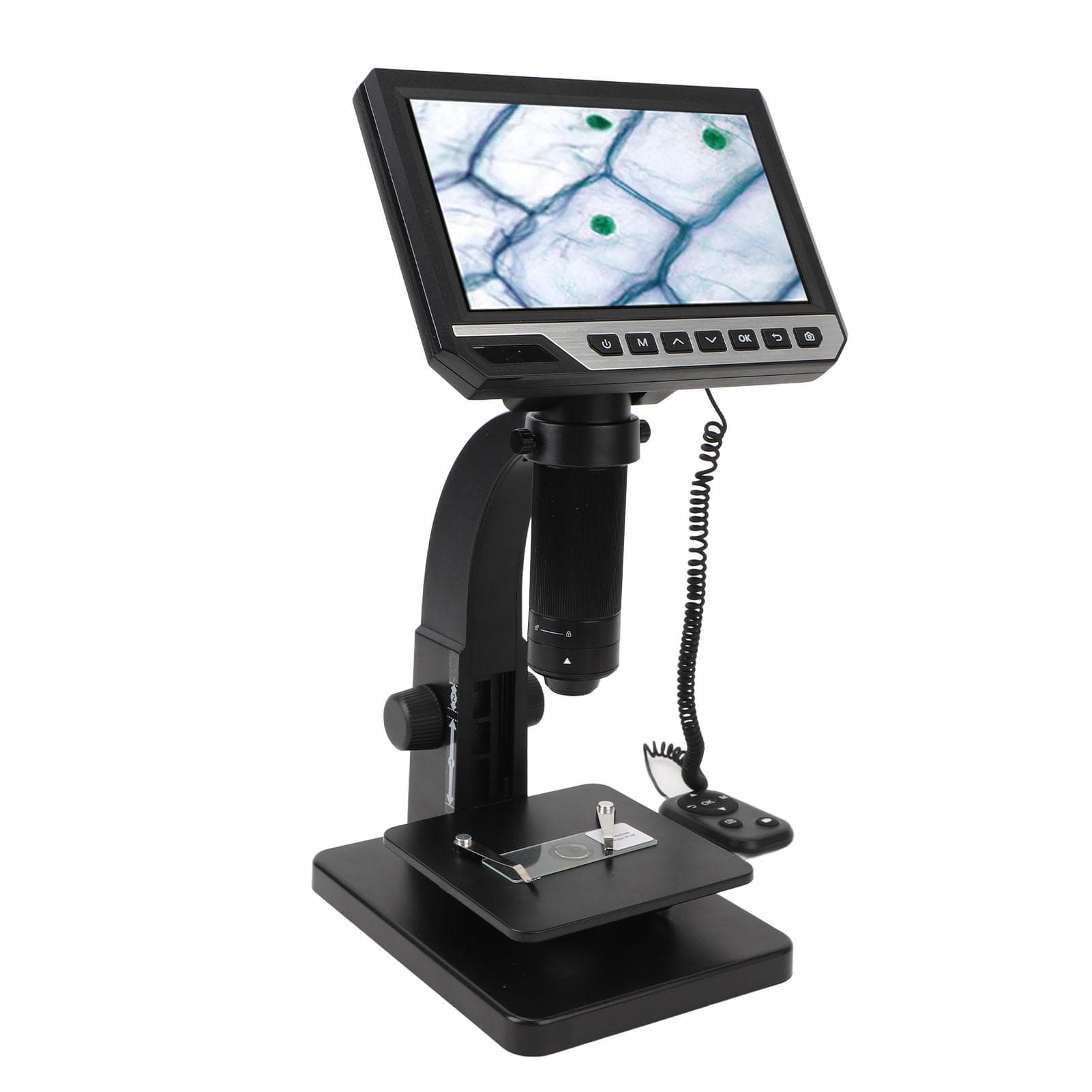 Digital Biological Microscope 500X 2000X Dual Lens 10 Adjustable LED Lights with 7inch 1080P 12MP