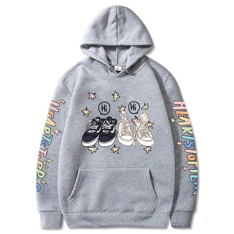 Heartstopper Hoodie Charlie Nick Hi Sweatshirts Cozy Tops Sudadera Felpa Moletom S grey