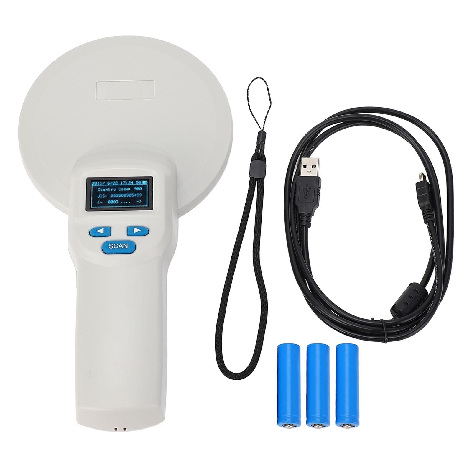 Pet Microchip Scanner Large OLED Display Bluetooth USB Connection Animal Pet Tag Microchip Reader