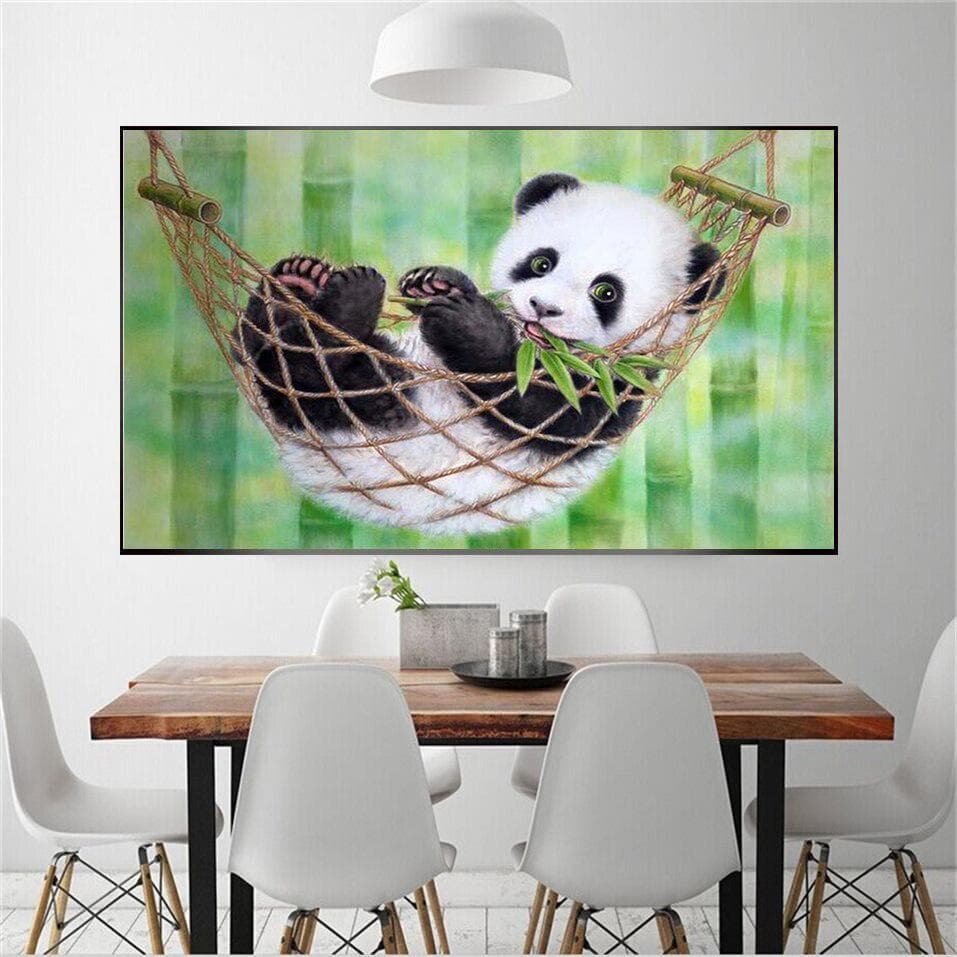 Diamond Painting Lovely Panda Mosaic Diamond Embroidery New Year Decoration Gifts Diamond 20X30CM