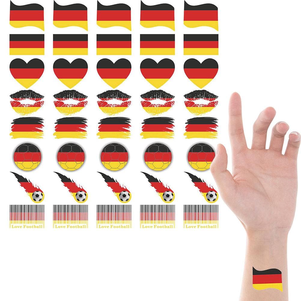 40 Pcs Flag Temporary Tattoo National Flags Tattoo Stickers Waterproof Flags Temporary Tattoo 8