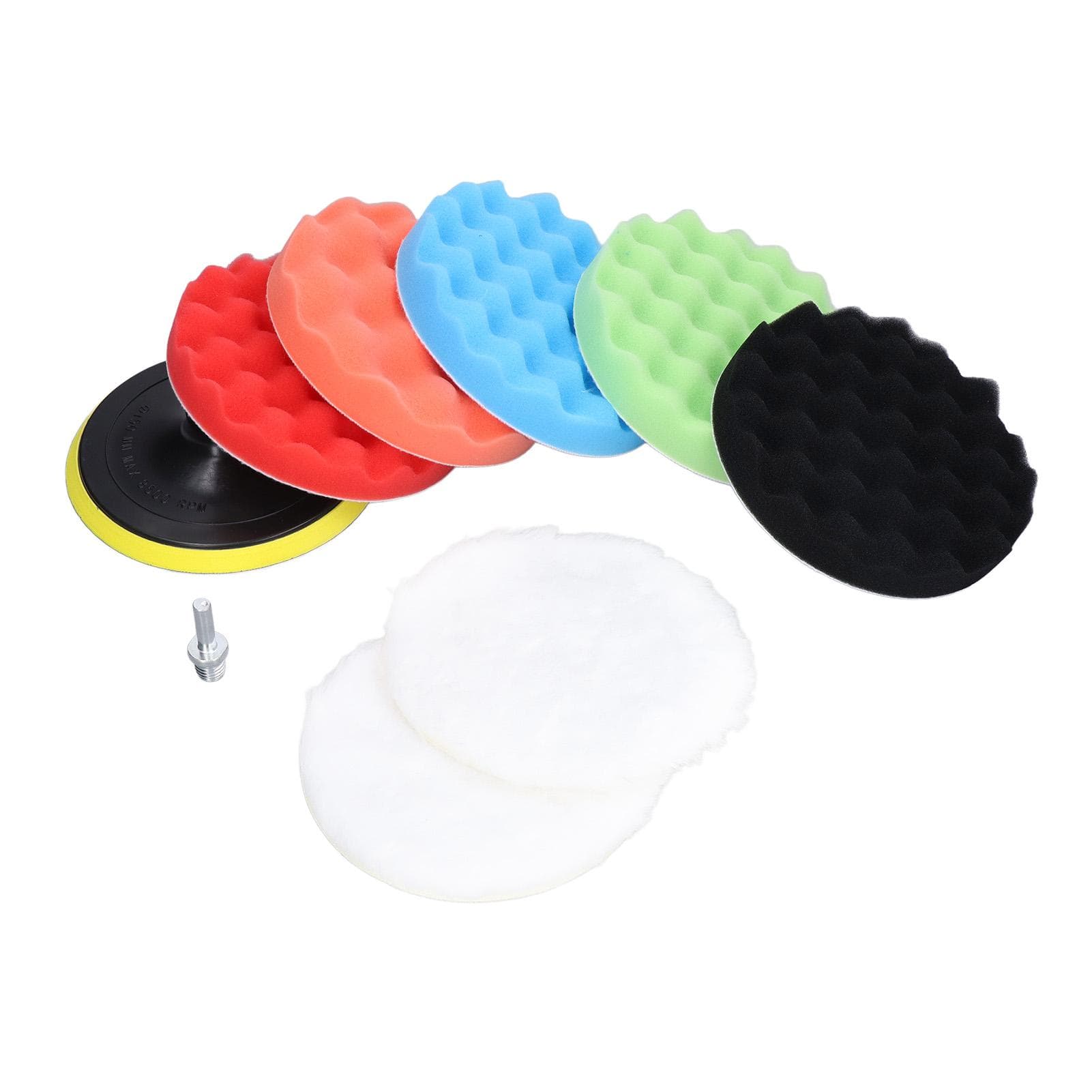 9Pcs Polishing Pad Buffing Sponge 150mm Diameter Cleaning Tool Set Kit for Car Boat