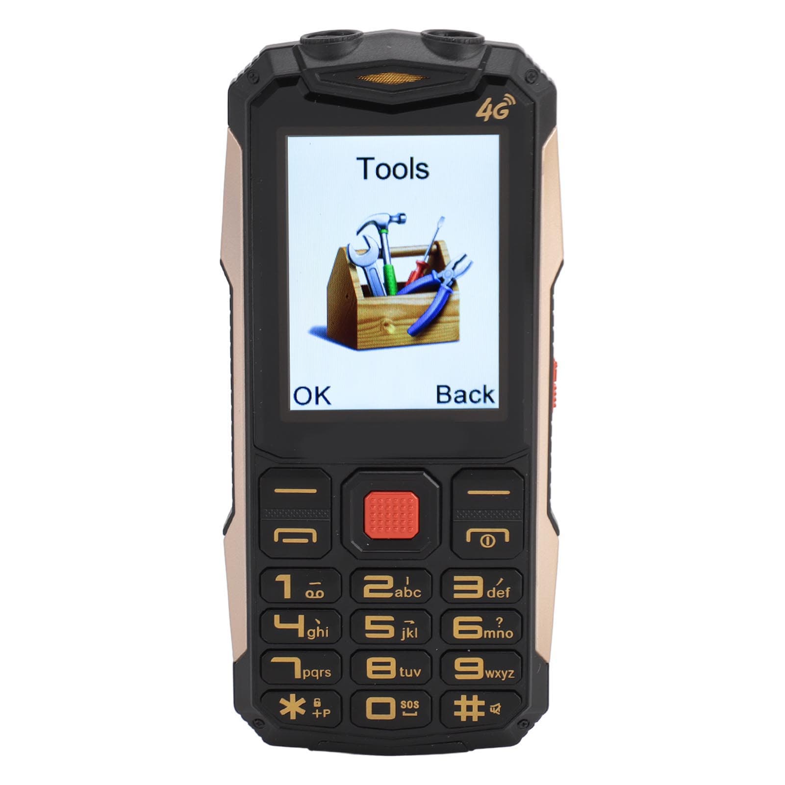 4800mAh Dual Card Dual Standby Big Button Clear Sound Big Fonts 1.3MP Camera 4G Mobile Phone for black