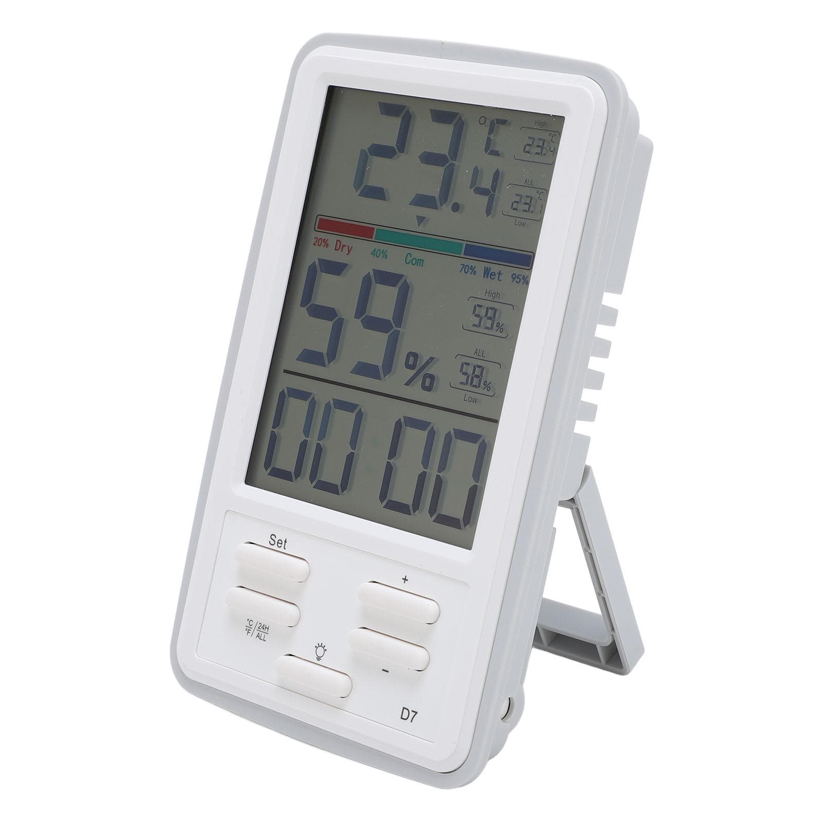 Digital Indoor Hygrometer Thermometer Temperature Humidity Meter with Backlit for Home Lab