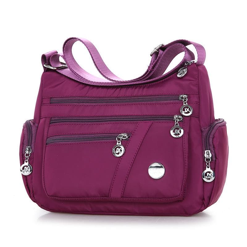 Yogodlns Women Waterproof Bag Nylon Shoulder Bag Crossbody Bag Casual Handbags 27*11*22cm purple