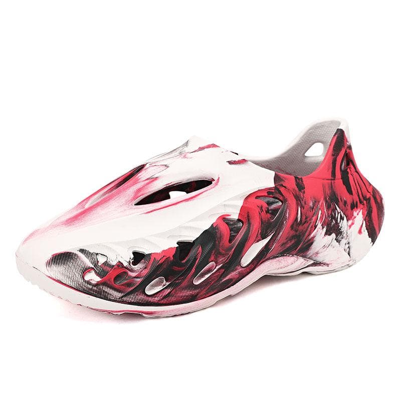 Unisex Beach Sandals EVA Women Men Hollow Garden Shoes Slip On Men Slippers Tie-dyed Designer Hole Slippers Sneakers Water Shoes 40