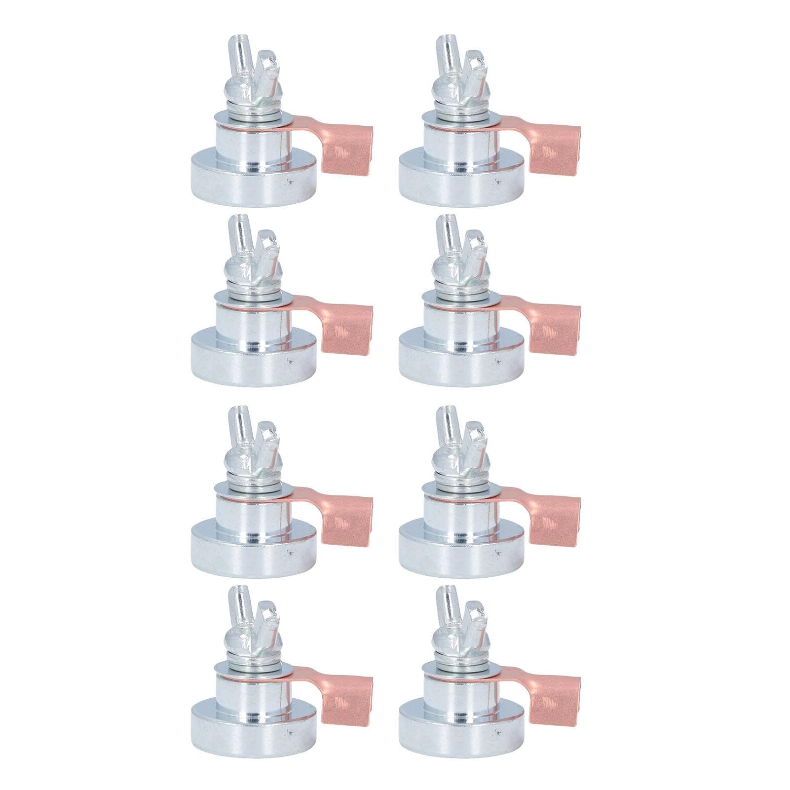 8pcs Welding Magnetic Grounding Clamp Metal Portable Welding Support Ground Clamp for Welding