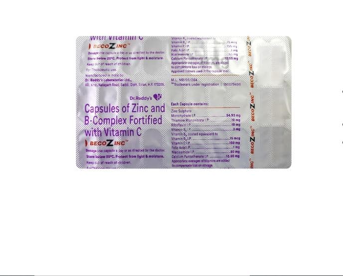 Becozinc Capsule Helps Overcome Vitamin & Mineral Deficiency, Boosts Immunity 30 capsules