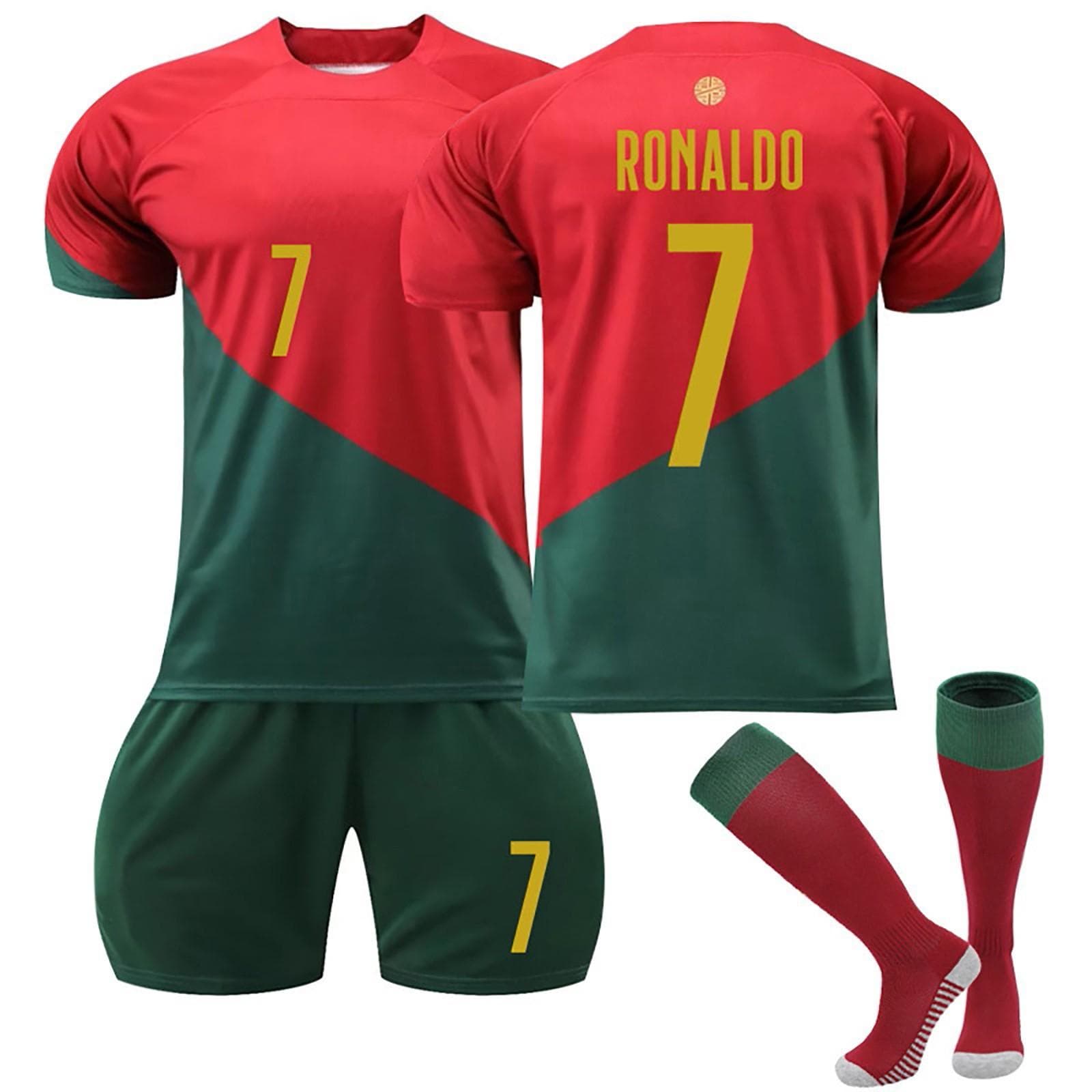 22/23 Portugal Home Jerseys Children's Football Training Suit Set 16 red