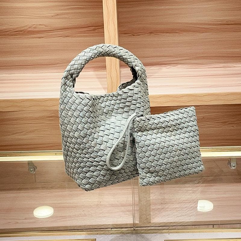 High-end Niche Handbag, Hand-woven, Crossbody, Versatile Bucket for Women and Ladies, One Shoulder