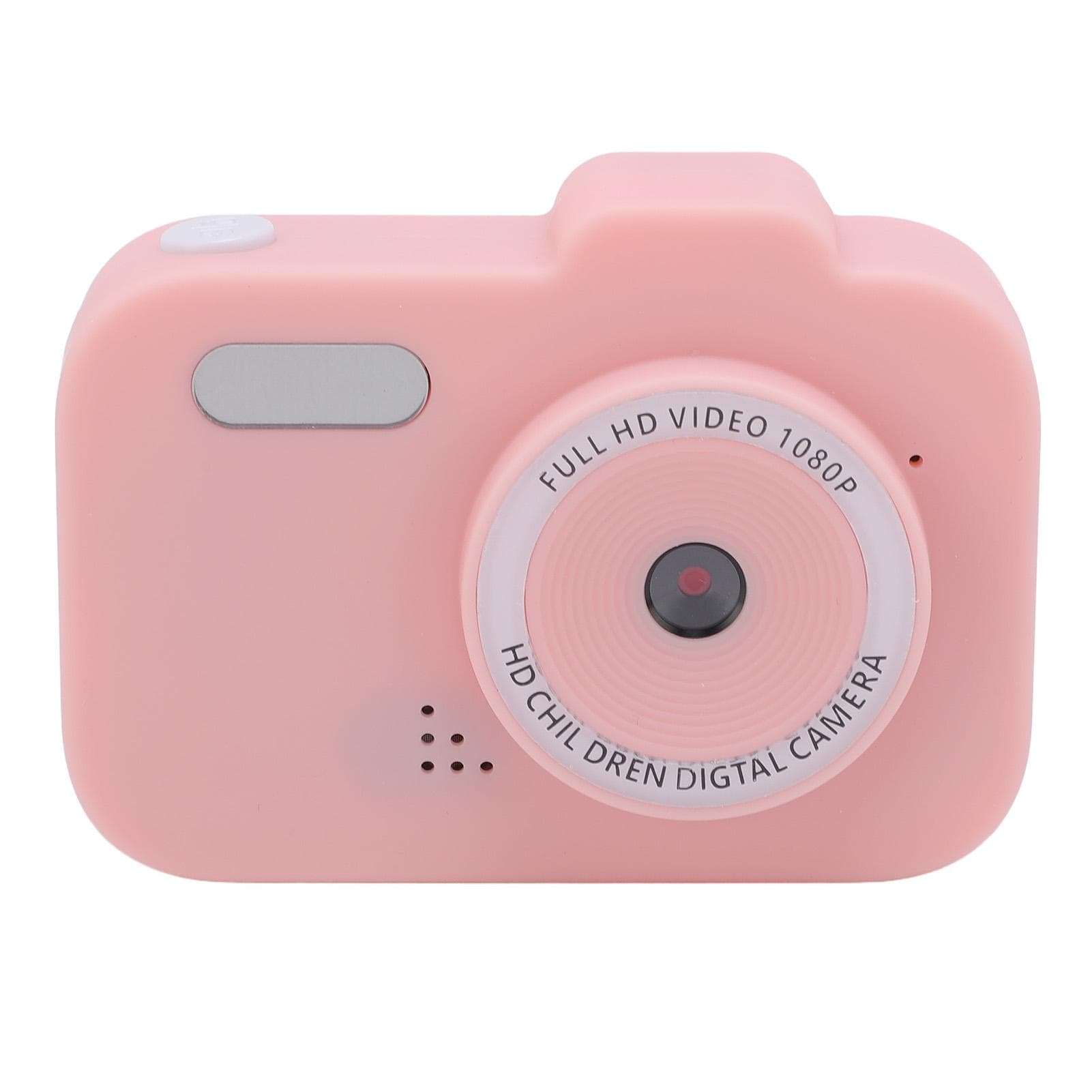 Small Digital Camera 1080P HD Dual Lens 2 Inch IPS Screen 8X Digital Zoom Cute Compact Camera with pink