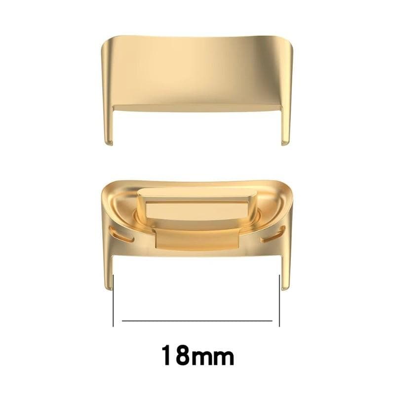Metal Band Adapters for Fitbit Charge 6/ Charge 5 Stainless Steel Connector Replacement Hardware Heads Connectors 18mm Lug gold