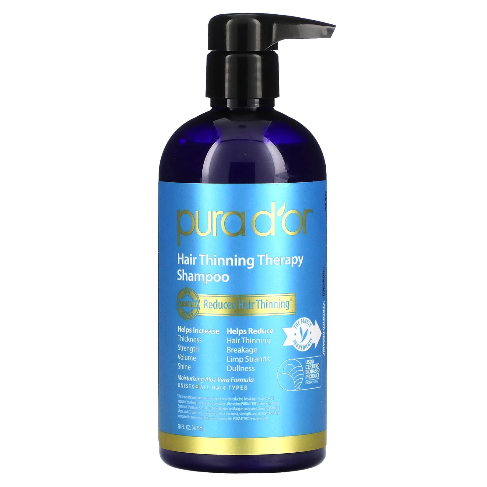 Pura D'or, Anti-Fine Hair Therapy Shampoo, 16 fl oz (473 ml)