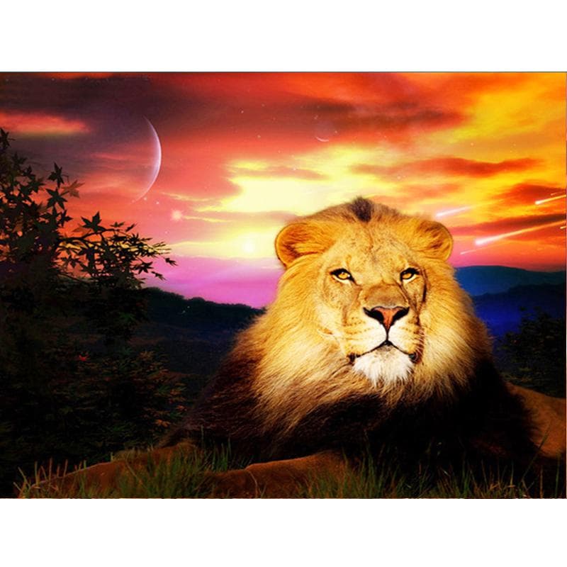 5D DIY Diamond Embroidery Lion Diamond Painting Cross Stitch Animals Painting Home Decor 20X30CM