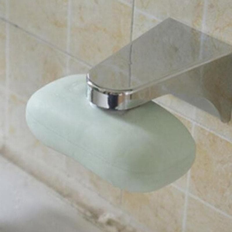 Highquality Fashion Magnetic Soap Holder Adhesion Wall Soap Dish Sink silver