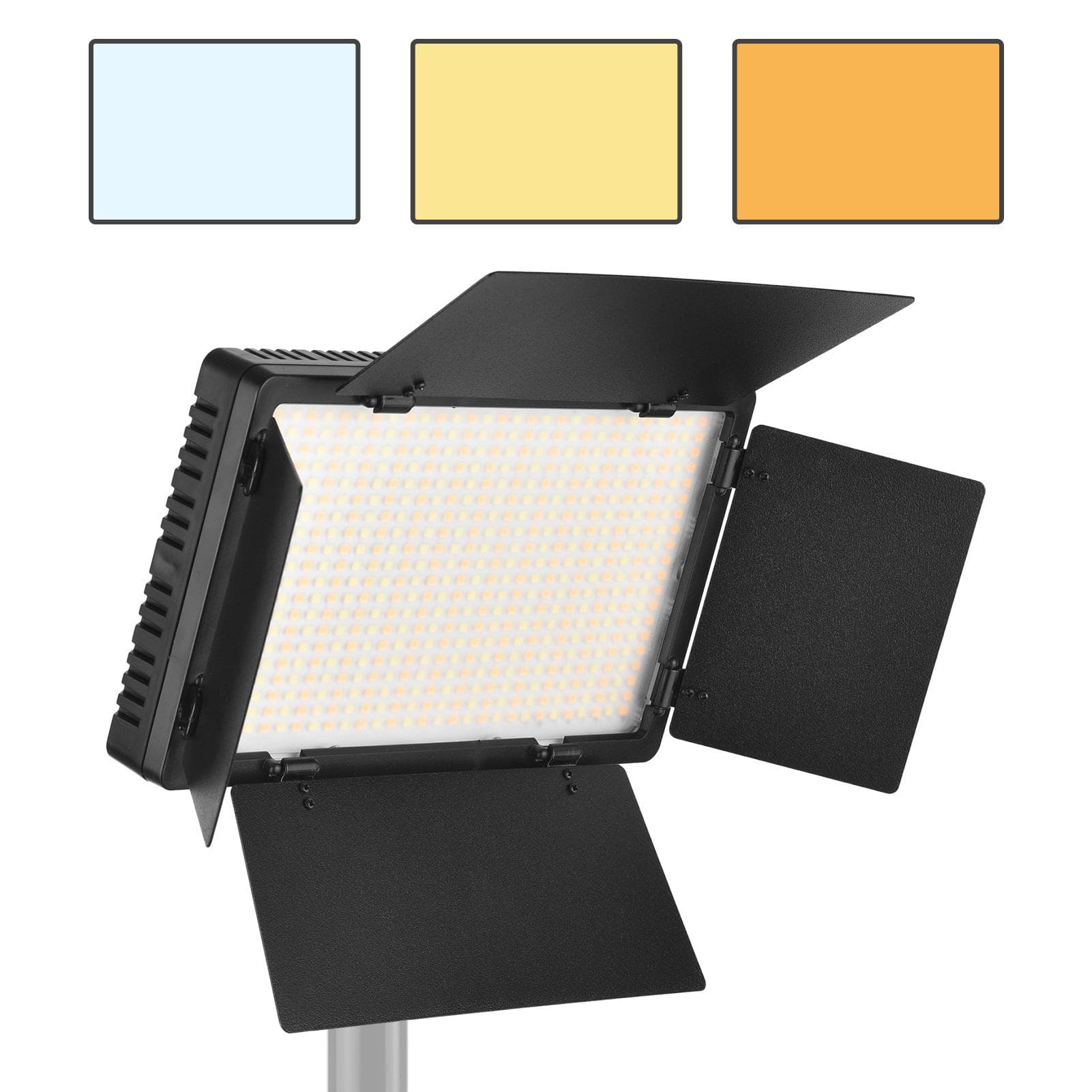 Andoer LED-600 LED Video Light Professional Photography Light Panel 480PCS Bright Light Beads UK Plug black