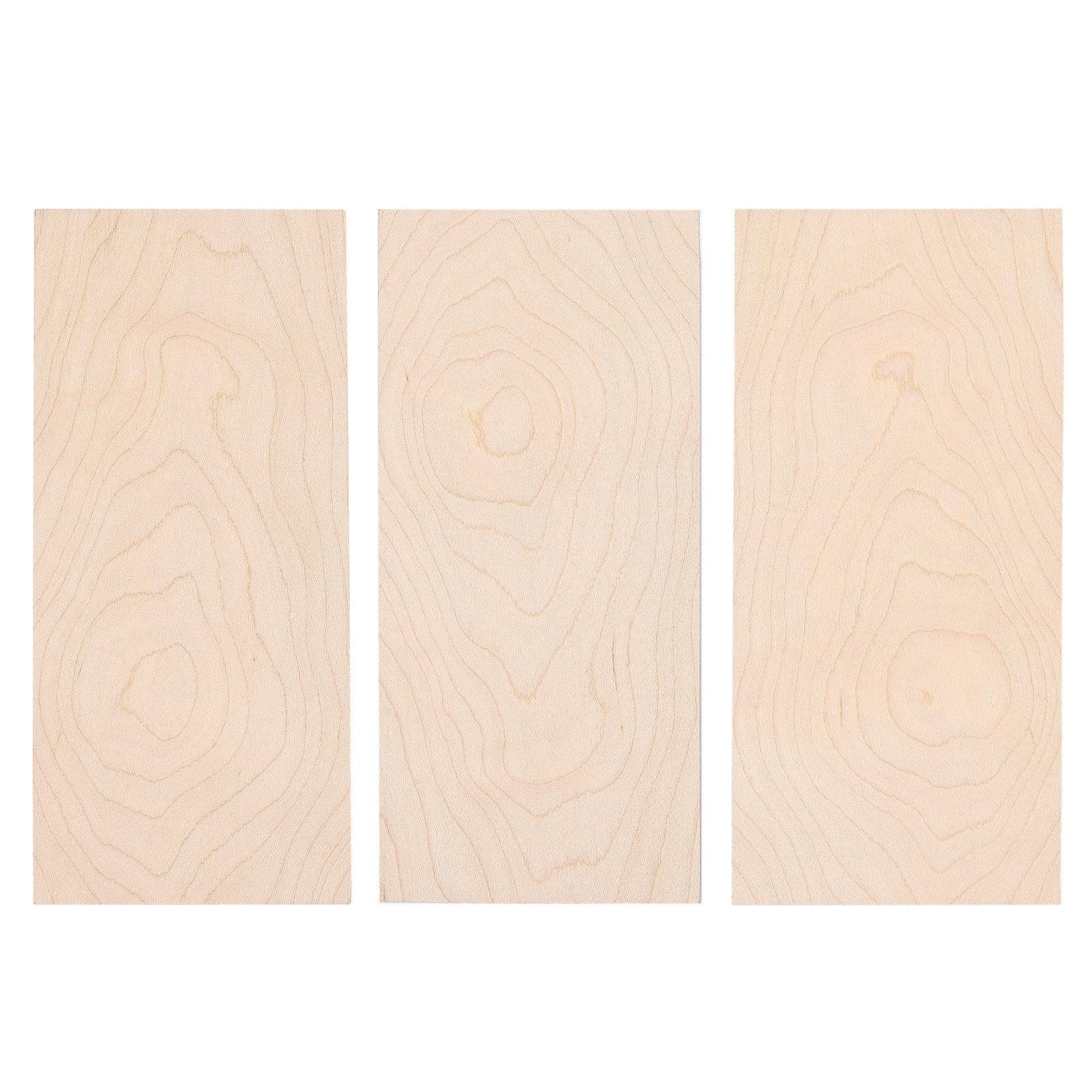 Muspor 3 Pcs Guitar Head Veneer Guitar Veneer Guitar Head Plate Neck Shims Maple Wooden Guitar