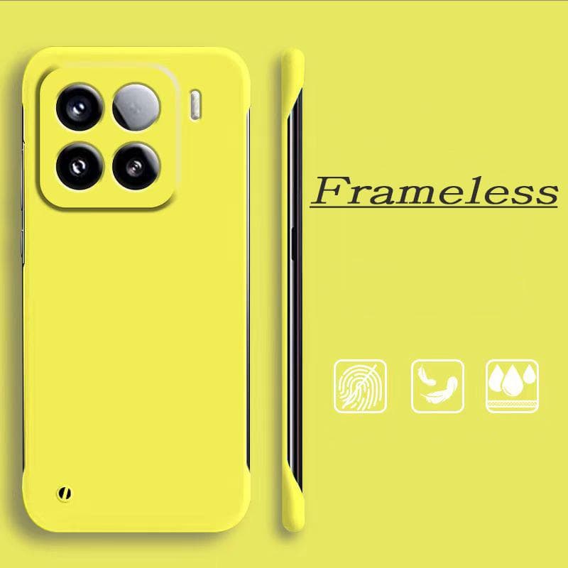 Fashion Slim Frameless Cover for Xiaomi Mi 15 Pro 14 13 Ultra 12 Lite 11 12T 13T Poco M6 Pro X5 Redmi 14C 13 12 K80 K70 K70E Case Cover Hard Scrub PC Xiaomi Mi 15 yellow