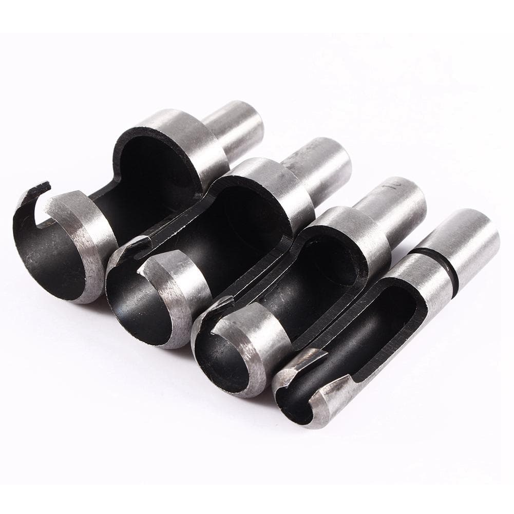 8 Pcs Chamfer Wood Plug Cutter Straight & Tapered Taper Claw Type Drill Bits