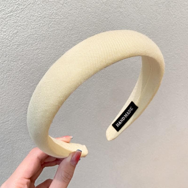 2pcs Simple Knitting Fabric Sponge Headband for Women Girls Daily Face Washing Dress Up Hairbands Hair Accessories
