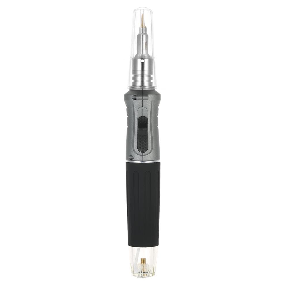 10 in 1 Professional Butane Gas Soldering Iron Set 26ml Welding Kit Torch HS-1115K grey
