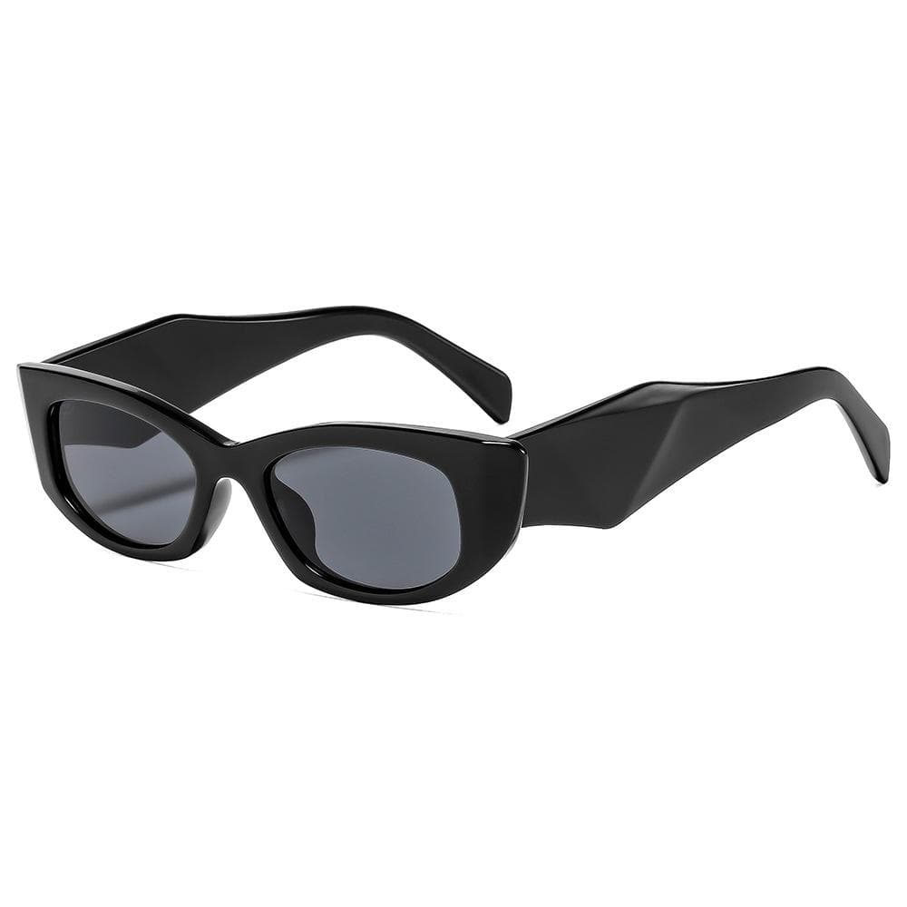 New Retro Tortoise Shell Cat Eye Sunglasses Women UV400 Protection Irregular Frame Design Casual Versatile Unisex Glasses as picture