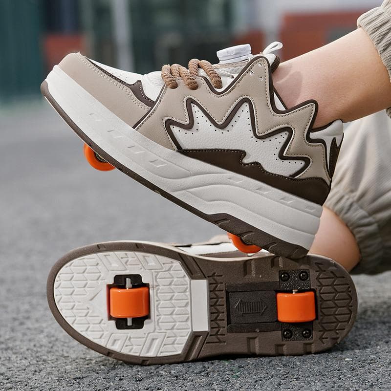 Children's Runaway Shoes Roller Skating Girls' Shoes Four-Wheel Runaway Shoes Students Invisible Skates Shoes with Wheels 42