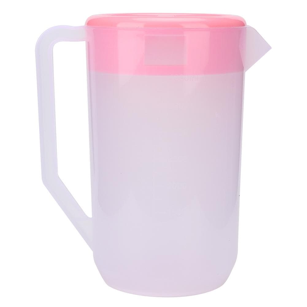 4000ml Large Capacity Non Toxic Plastic Cold Kettle Water Bottle (Transparent Pink Cover)