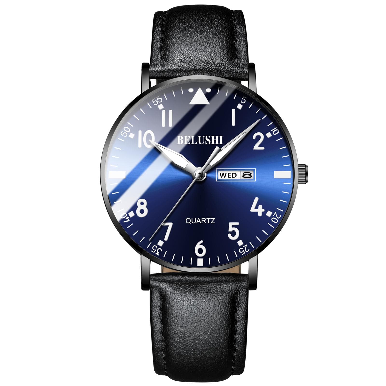 New Fashion Ultra-thin Mens Luxury Brand Casual Stainless Steel Mesh Strap Business Men Wrist Watch blue