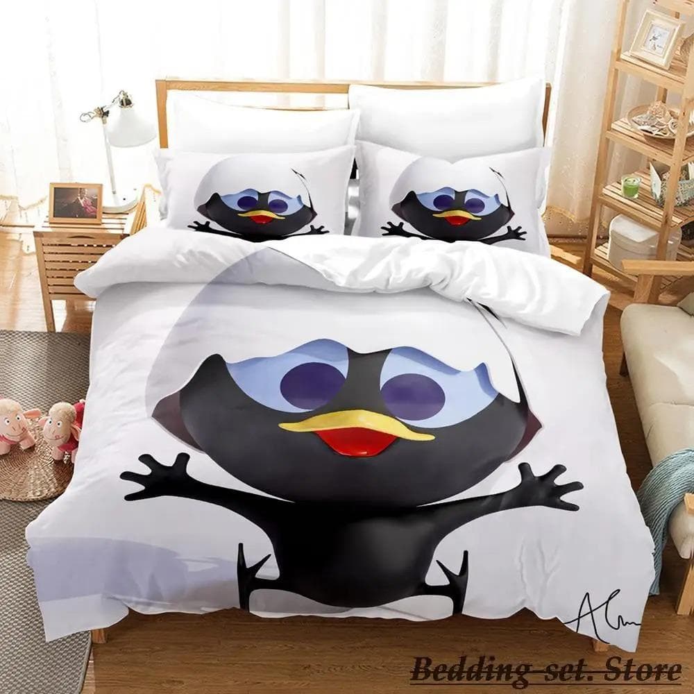 New Calimero Bedding Set Single Twin Full Queen King Size Bed Set Aldult Kid Bedroom Duvetcover Sets 3d Anime Kawaii Bed 70x133cm 2pcs