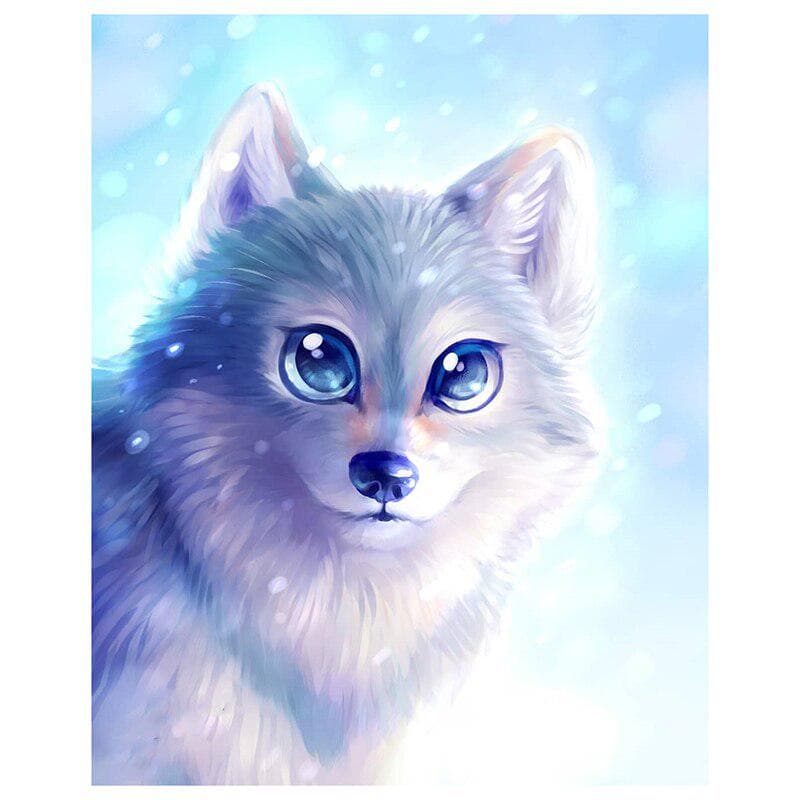 5D DIY Diamond Painting Full Round Cartoon Fox Diamond Embroidery 20X30CM