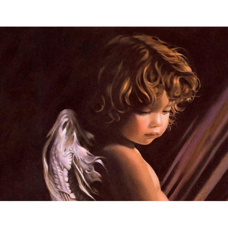 5D Diamond Painting Religions Series Angel Baby Christ Full Round Diamond Embroidery Home Decor 20X30CM