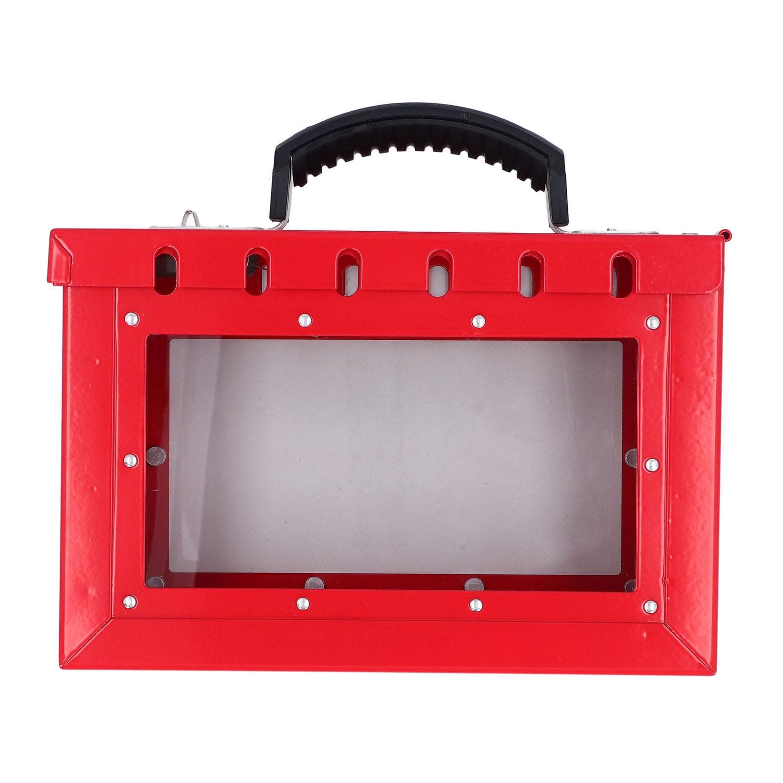 Safety Group Padlock Box Clear Portable Lockout Tagout Lock Box with Handle 12 Padlock Capacity for
