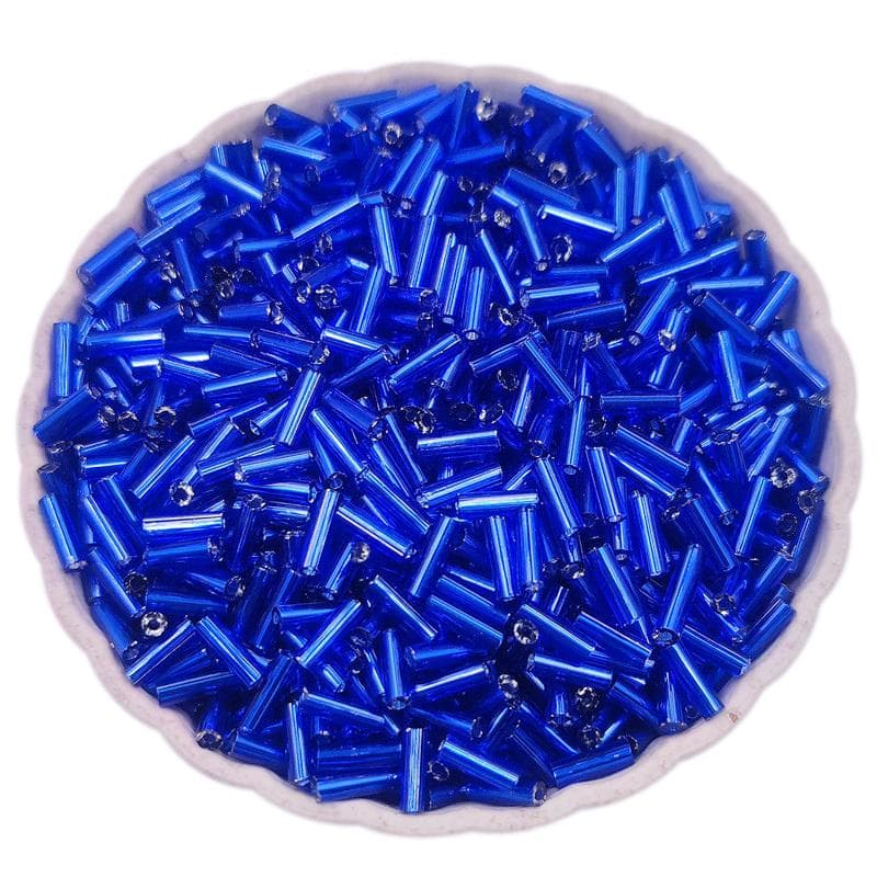 1000Pcs 200Pcs 2*7mm Czech Cylindrical Glass Tube Loose Beads DIY For Jewelry Making 1000Pcs blue