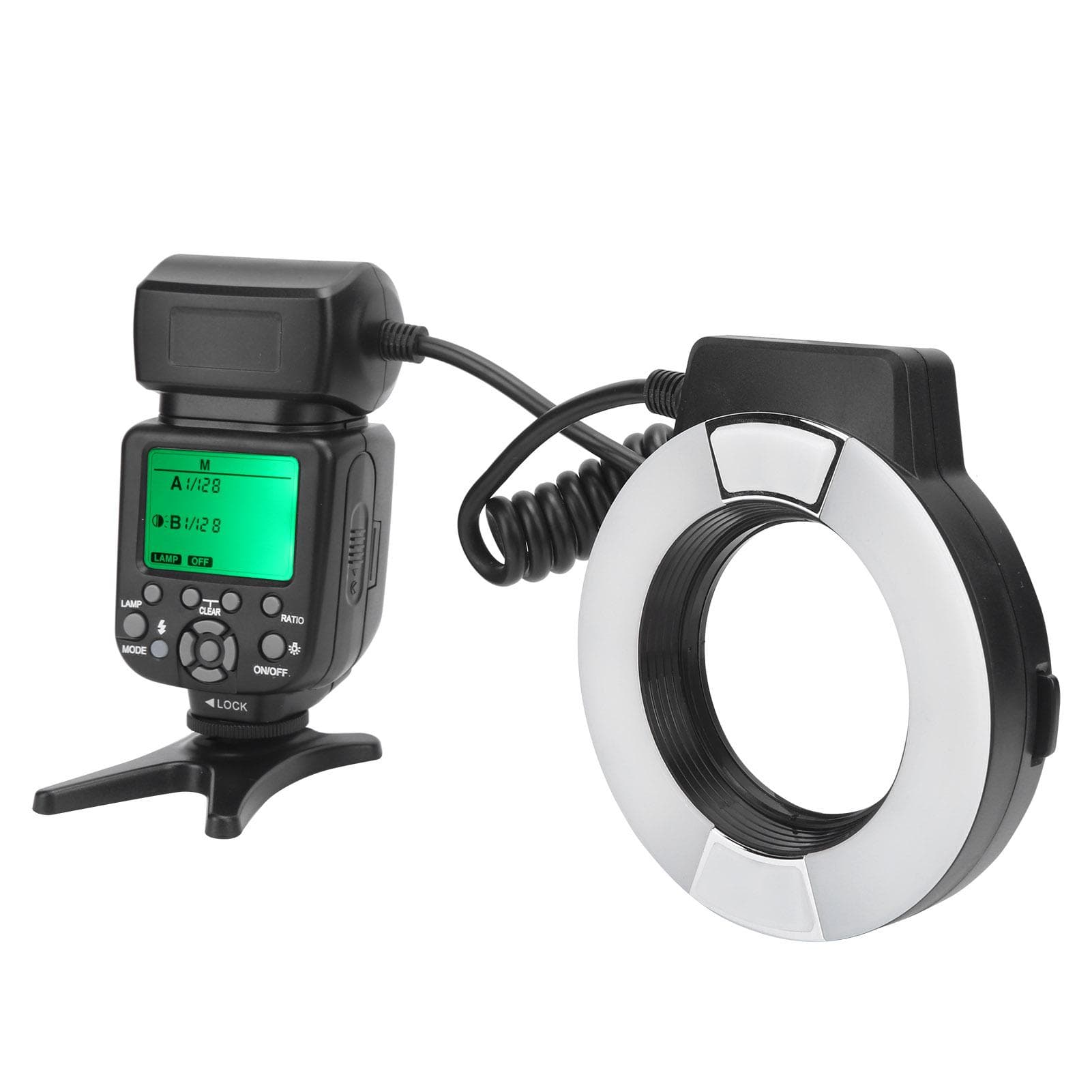 TTL Ring Shape Macro Flash Camera Flashlight Auto Focus with Adapter Ring Fit for Nikon