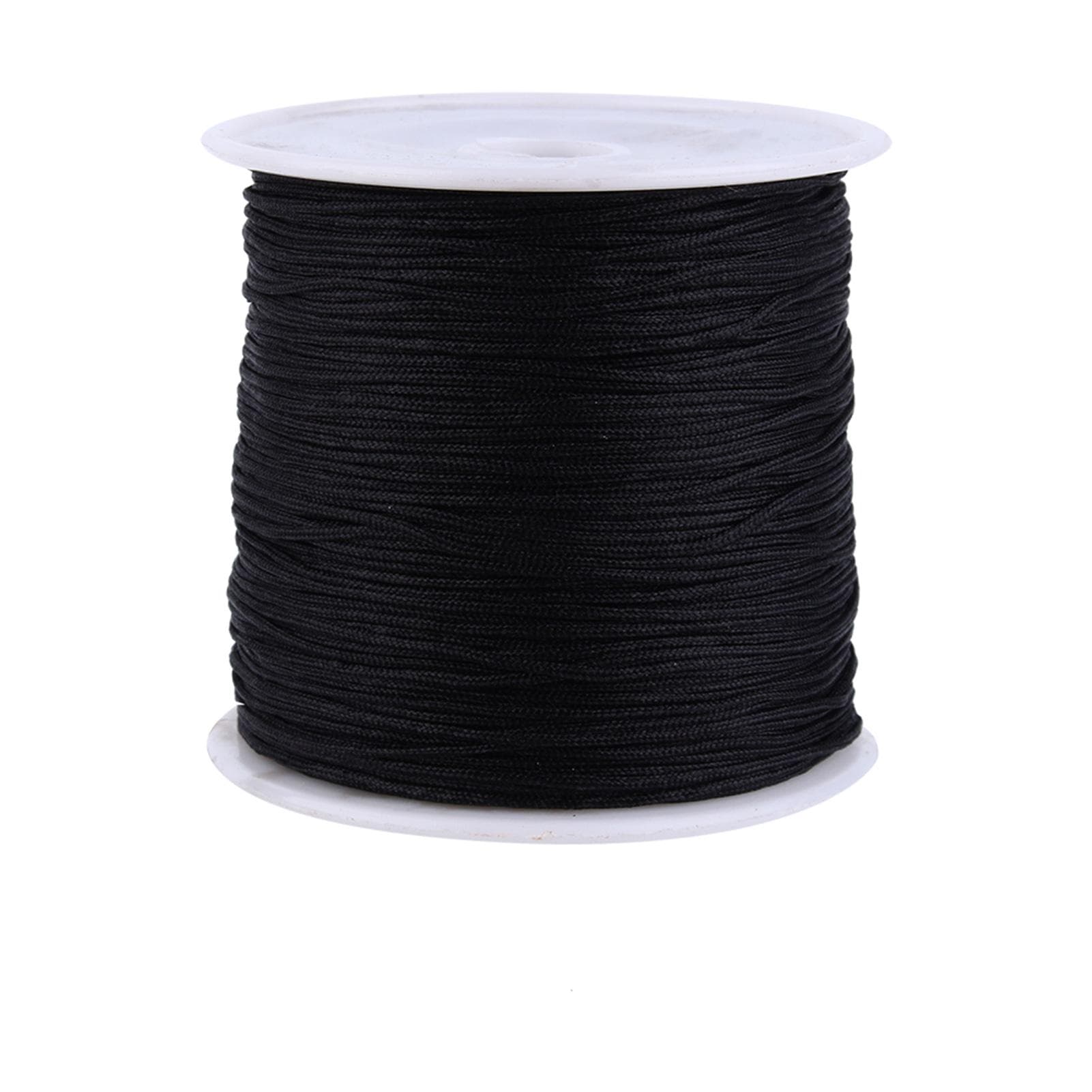 100M x 0.8mm Nylon Chinese Knot Cord Rattail Macrame Shamballa Thread String Black