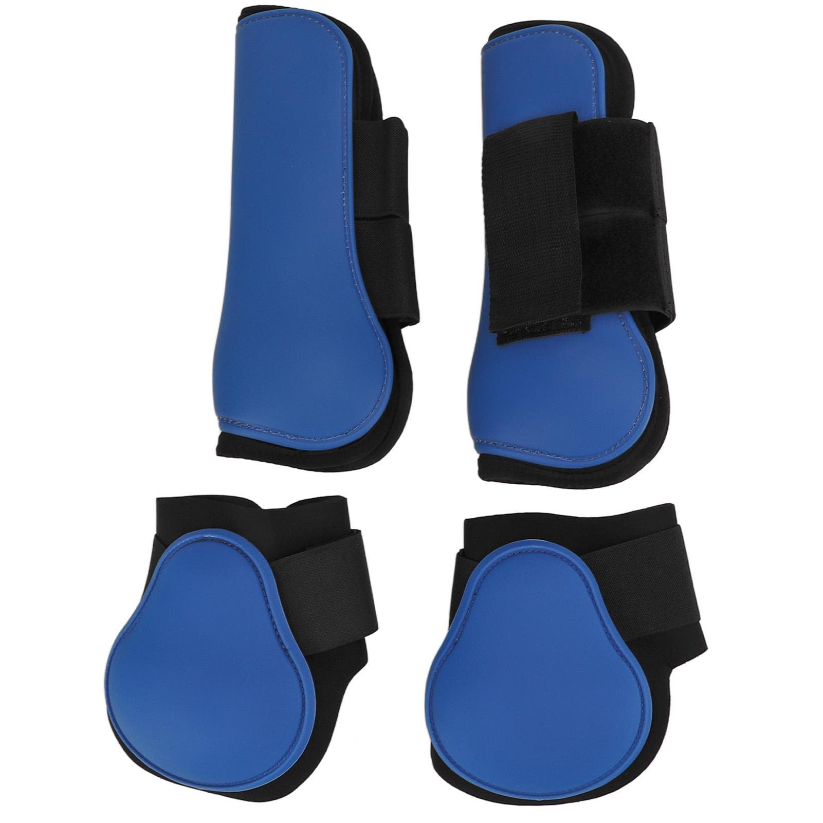 4pcs Horse Leg Guard Convenient PU Neoprene Horse Support Boots for Racing Jumping TrainingSet of Large