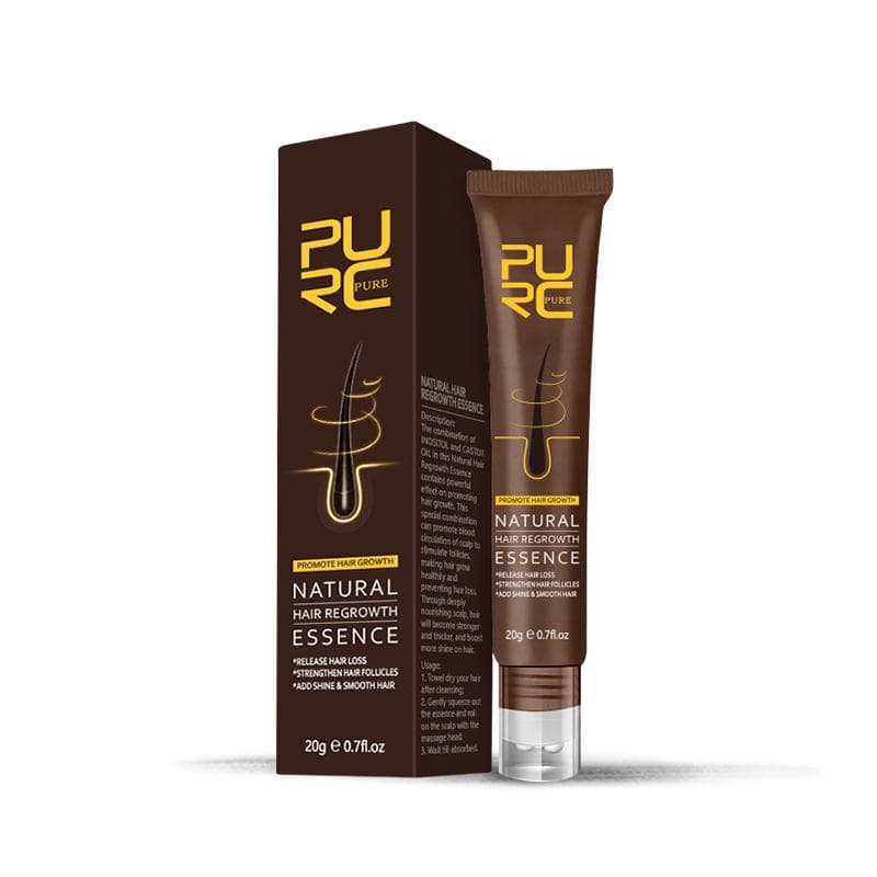 PURC Fast Hair Growth Oil Anti Hair Loss Essence Hair Treatment Repair Care Products For Men Women 20g brown
