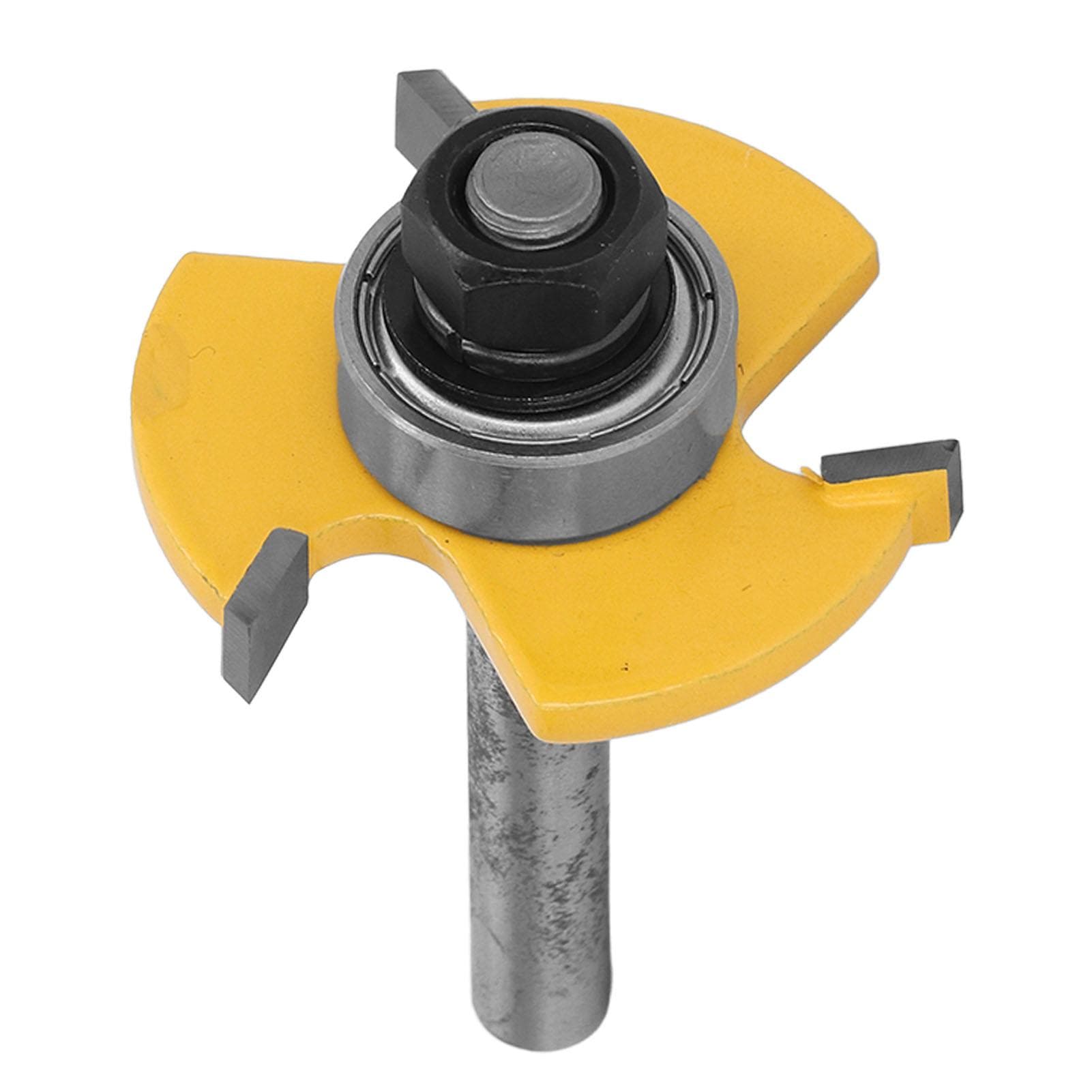 Tongue and Groove Router Bit Set T Shape Wood Milling Cutter 14 Inch Shank Router Bit 3 Teeth