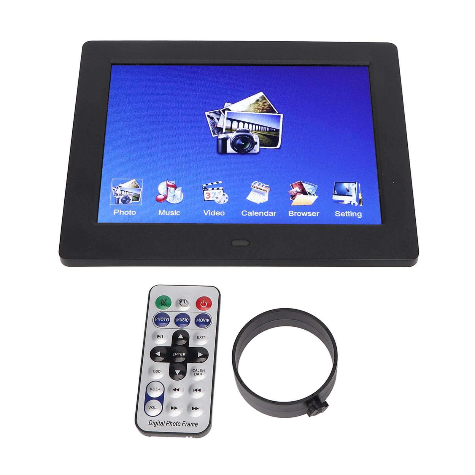 8in Digital Picture Frame 800x600 Clock Calendar Timing LCD Electronic Photo Frame Advertising US Plug