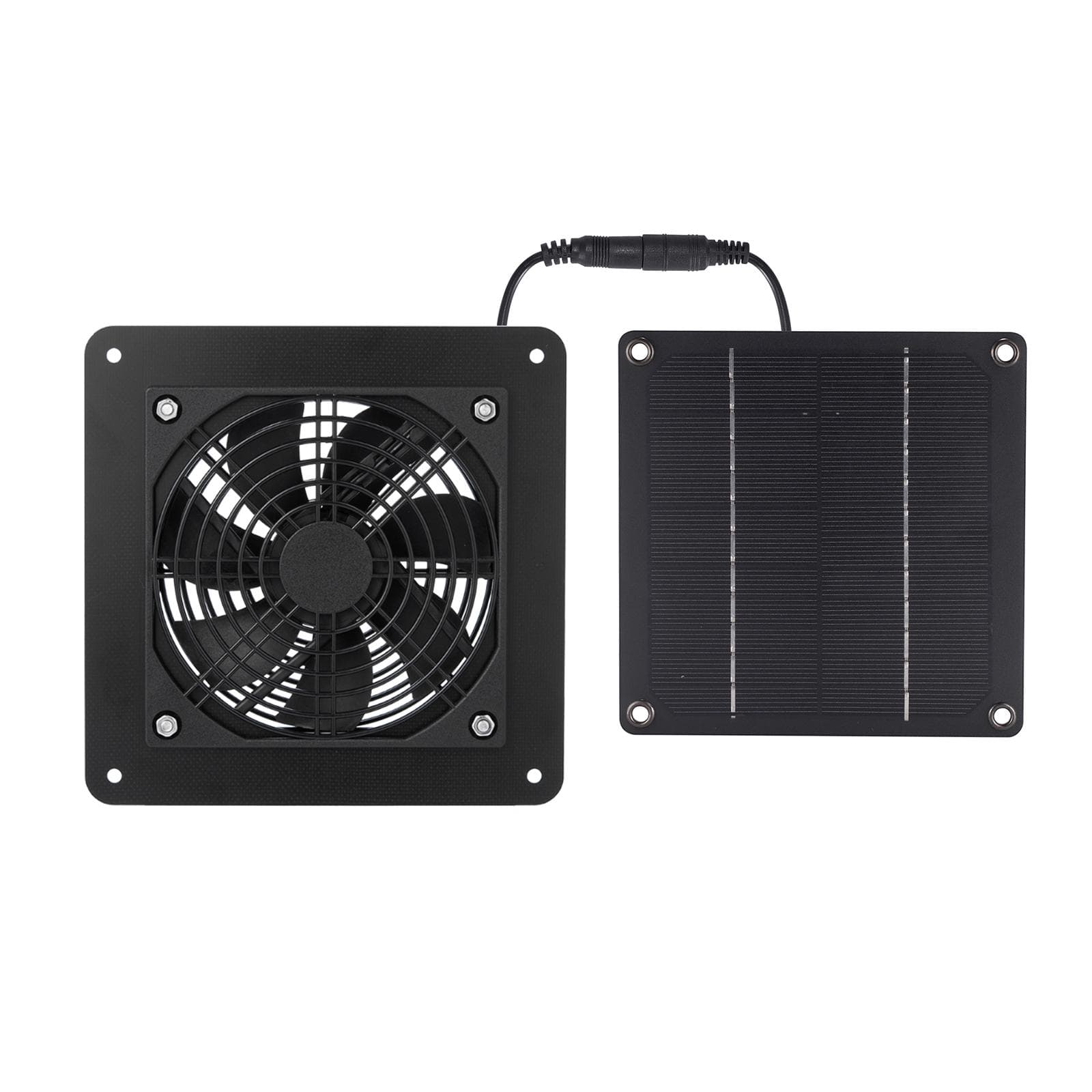3W Solar Exhaust Fan Outdoor Solar Pet Exhaust Fan High Rotation Speed Long Life Span black