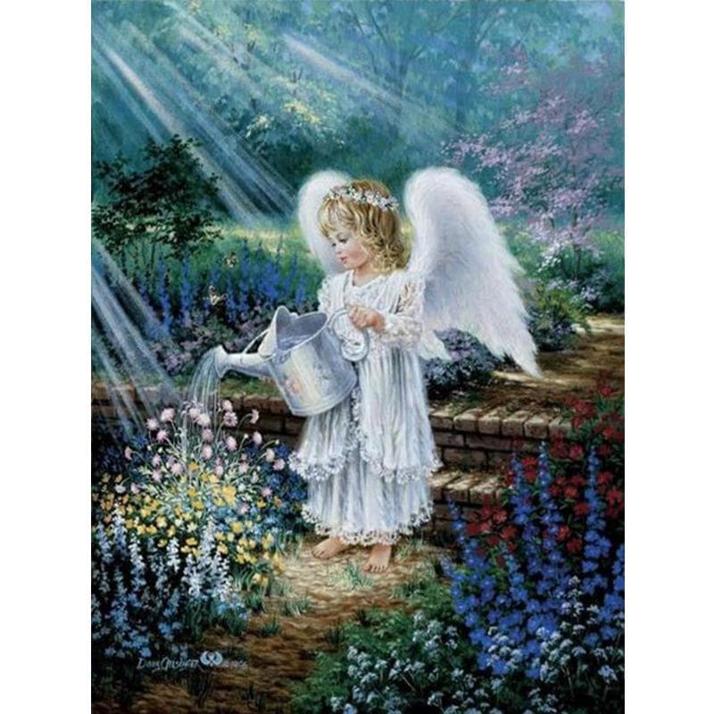 5D Diamond Painting Religions Series Angel Baby Christ Diamond Embroidery Home Decor 20X30CM pink