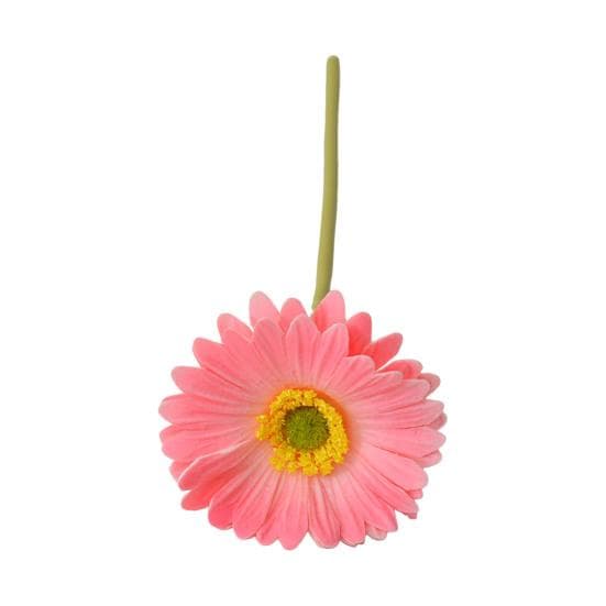 Artificial Gerbera Jamesonii with Stem Realistic Fake Silk Flower Home Office Table Centerpiece Faux Flower Branch Floral Arrangement Decoration pink