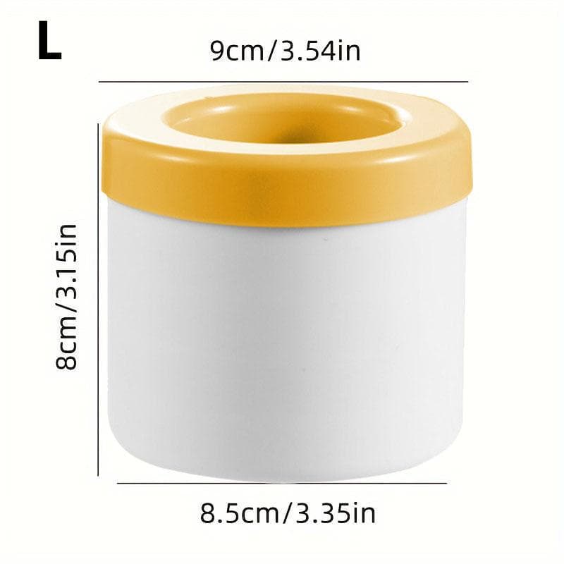 Silicone Ice Cube Mold Round Ice Bucket Cup Mould Refrigerator Freeze Ice Maker Creative Design Ice Cube Mold for Party Barware 60 cubes yellow