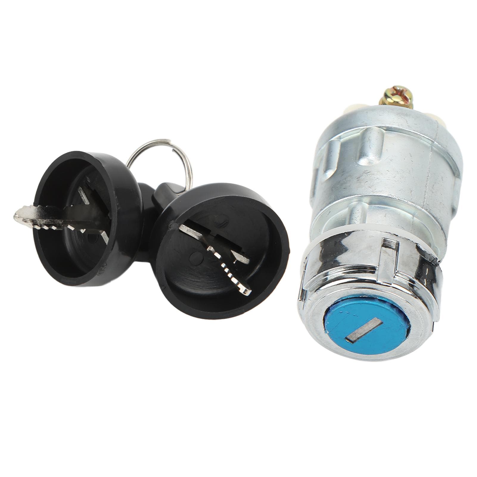 Ignition Starter Switch OFF ON START Position 3 Contact Terminals with 2 Keys for Go Kart Motorcycle