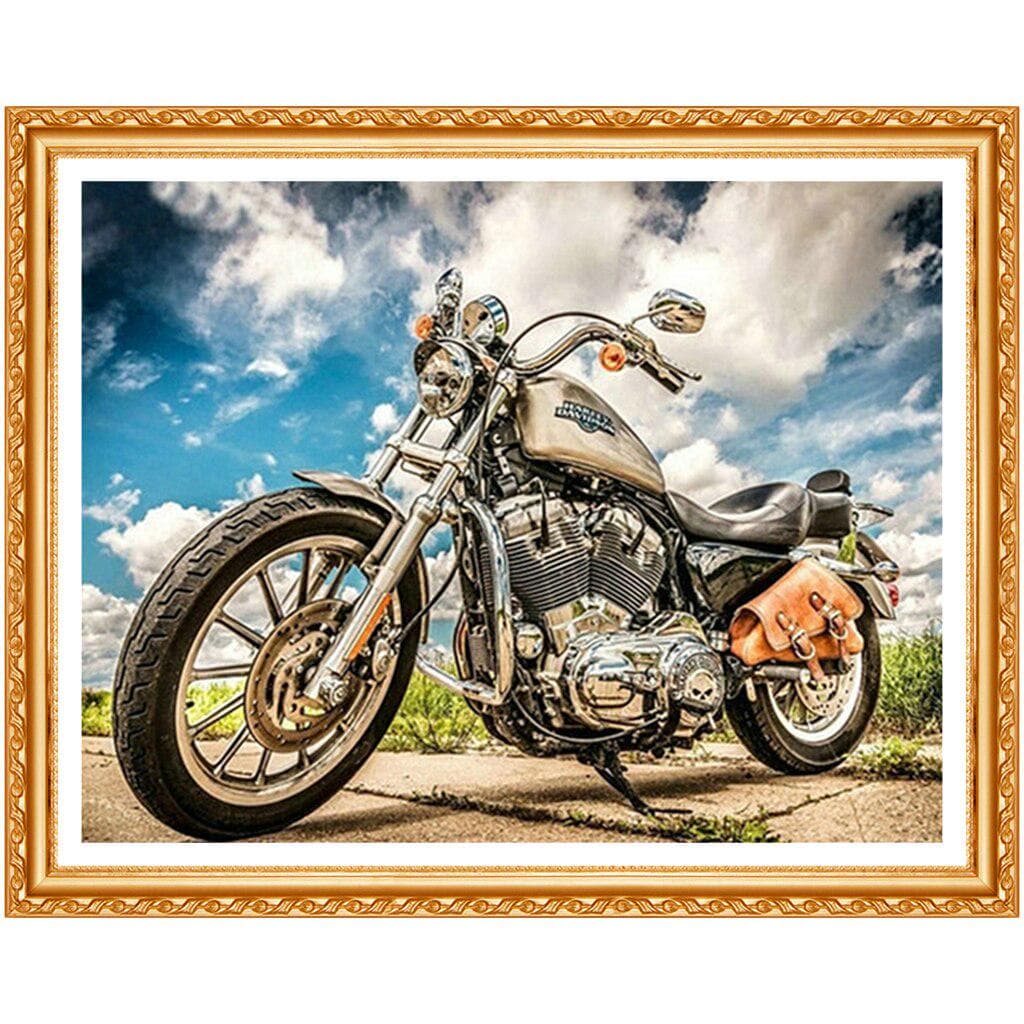 Full Round Drill 5D DIY Diamond Painting Motorcycle 3D Embroidery Cross Stitch Decor Gift 20X30CM
